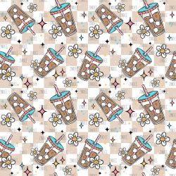 Blue Iced Coffee seamless (vinyl)