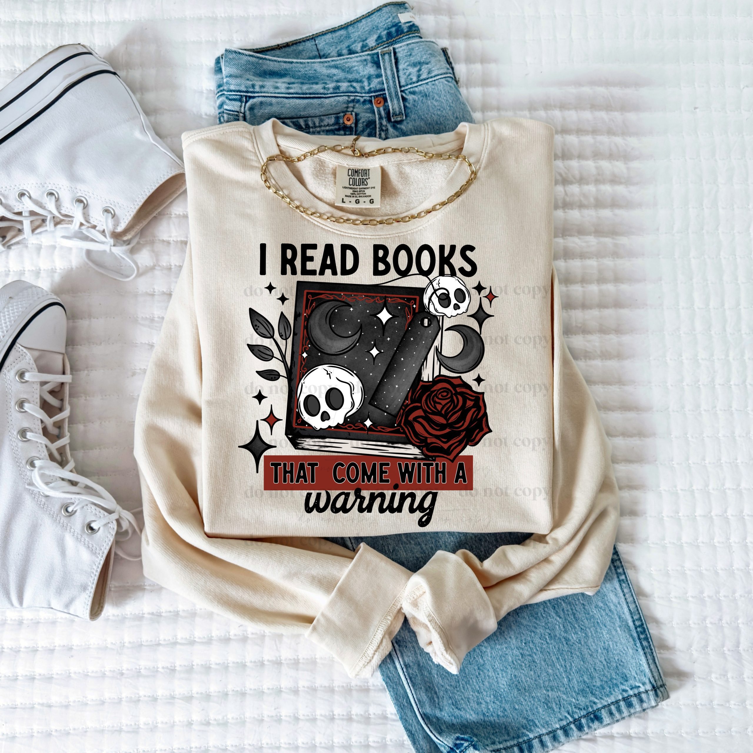 Books With A Warning DTF Transfer