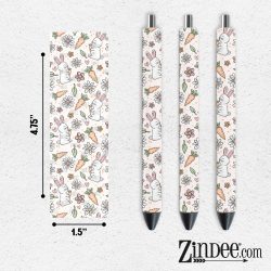 Bunny Florals VINYL Pen Wrap