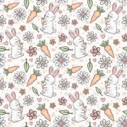 Bunny Florals seamless (vinyl)