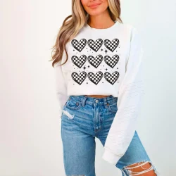 Checker Hearts DTF Transfer