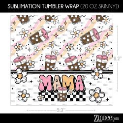 Alternative view of Checker Mama (Sublimation Wrap) 20 oz Skinny