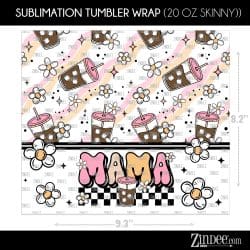 Alternative view of Checker Mama (Sublimation Wrap) 20 oz Skinny