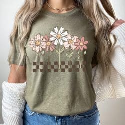Checker Spring Floral DTF Transfer