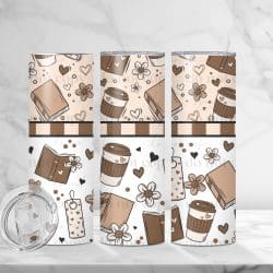 Coffee And Books (Sublimation Wrap) 20 oz Skinny