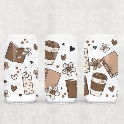 Coffee And Books UV DTF Can Wrap