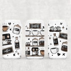 Coffee Bar UV DTF Can Wrap