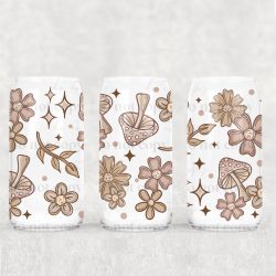 Cottagecore Mushrooms UV DTF Can Wrap