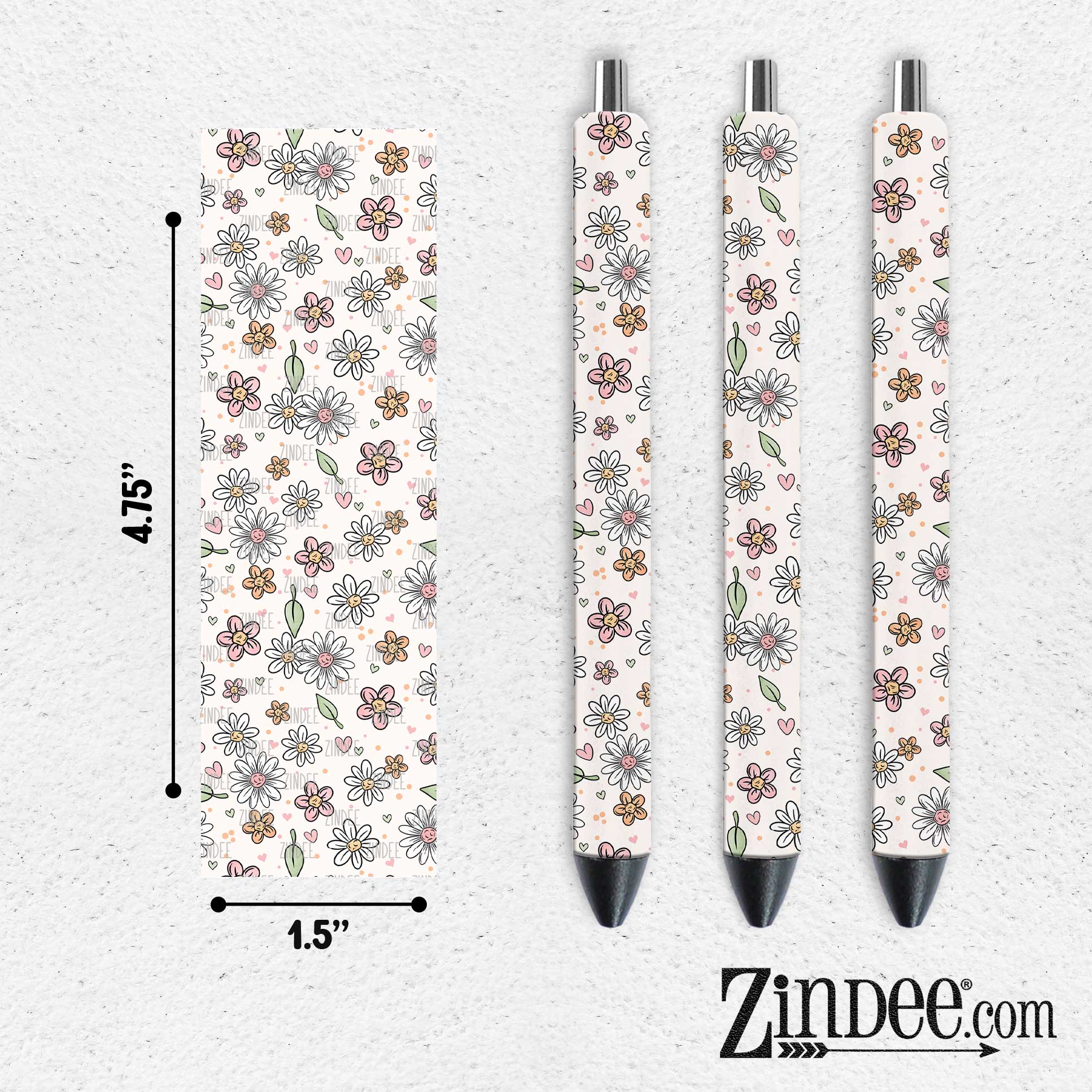 Easter Florals VINYL Pen Wrap