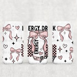 Energy Drink Girly UV DTF Can Wrap