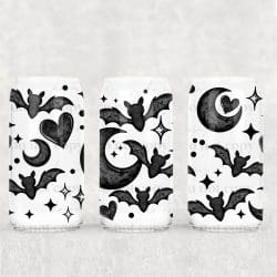 Hearts Bats And Moons UV DTF Can Wrap