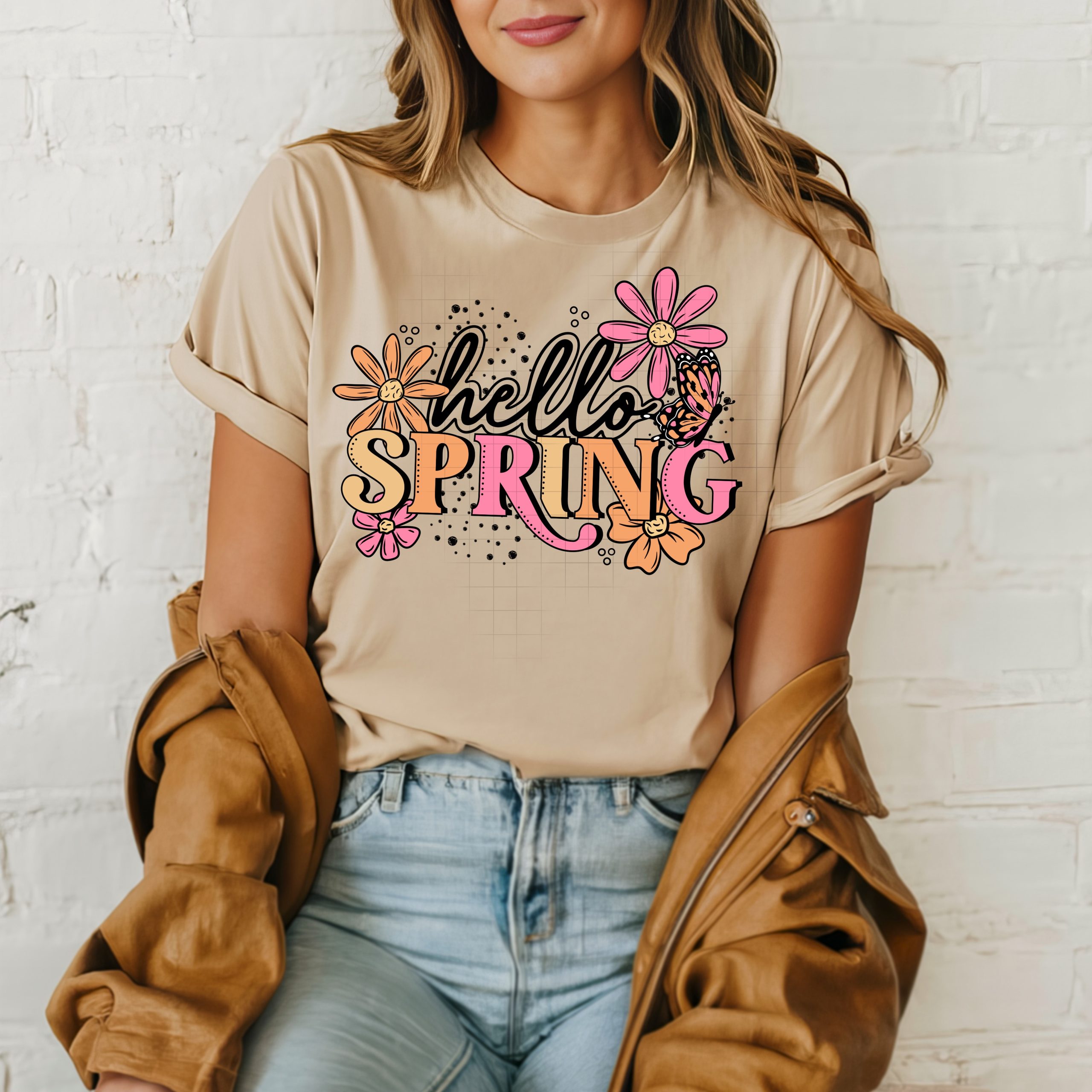 Hello Spring Bright Florals DTF Transfer