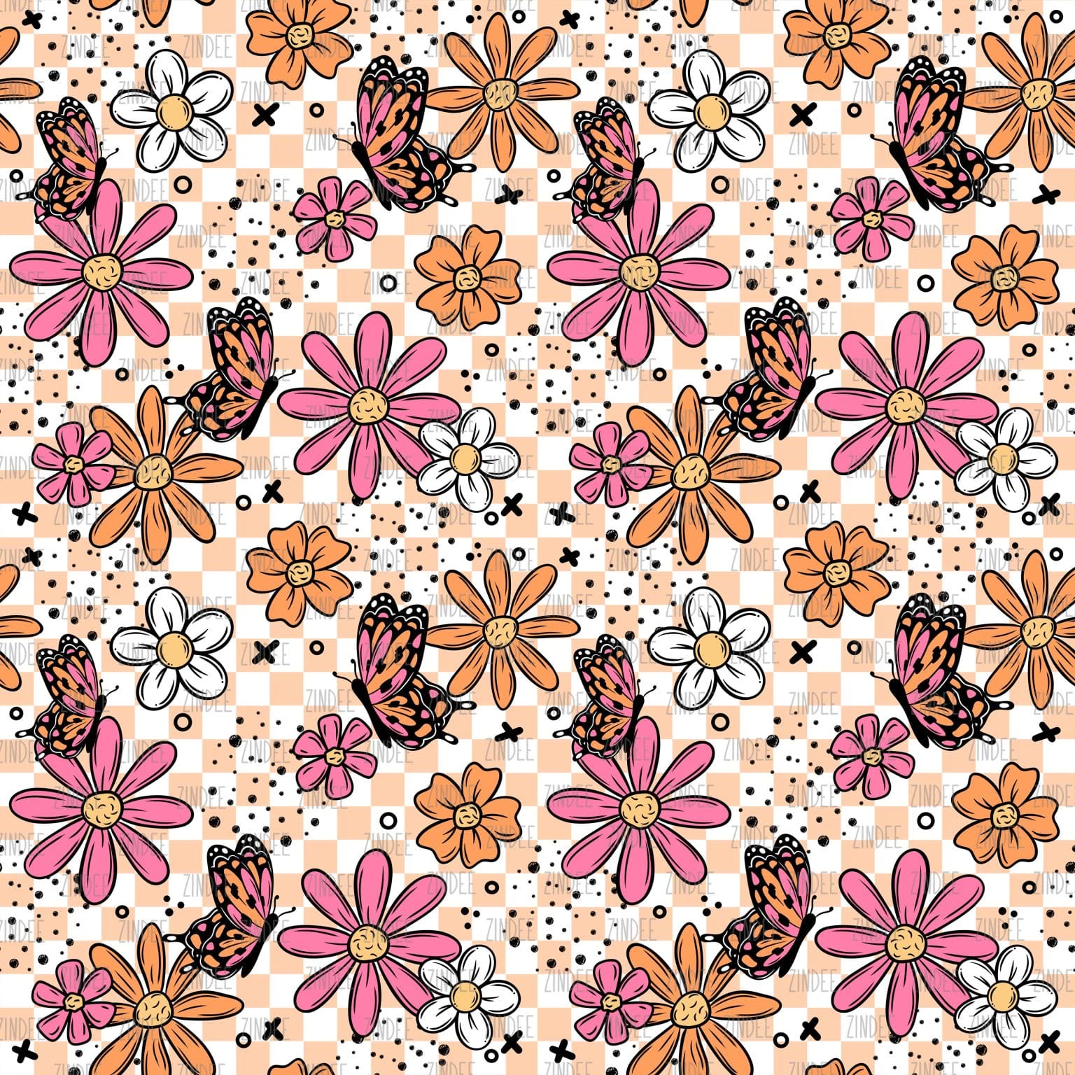 Hello Spring seamless (vinyl) – Zindee