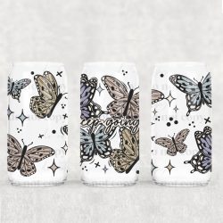 Keep Going Butterflies UV DTF Can Wrap