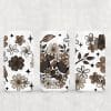 Leaves Skellie Floral UV DTF Can Wrap