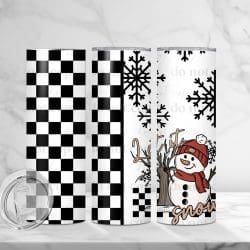 Let It Snow Snowman (Sublimation Wrap) 20 oz Skinny