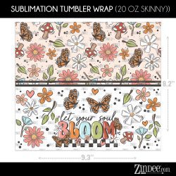 Alternative view of Let Your Soul Bloom (Sublimation Wrap) 20 oz Skinny