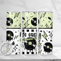 Life Sucks Music Helps (Sublimation Wrap) 20 oz Skinny