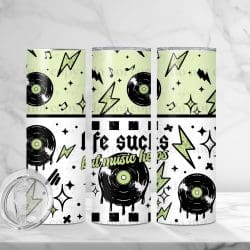 Life Sucks Music Helps (Sublimation Wrap) 20 oz Skinny
