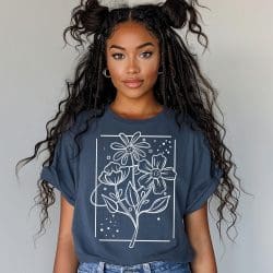Line Work Florals DTF Transfer
