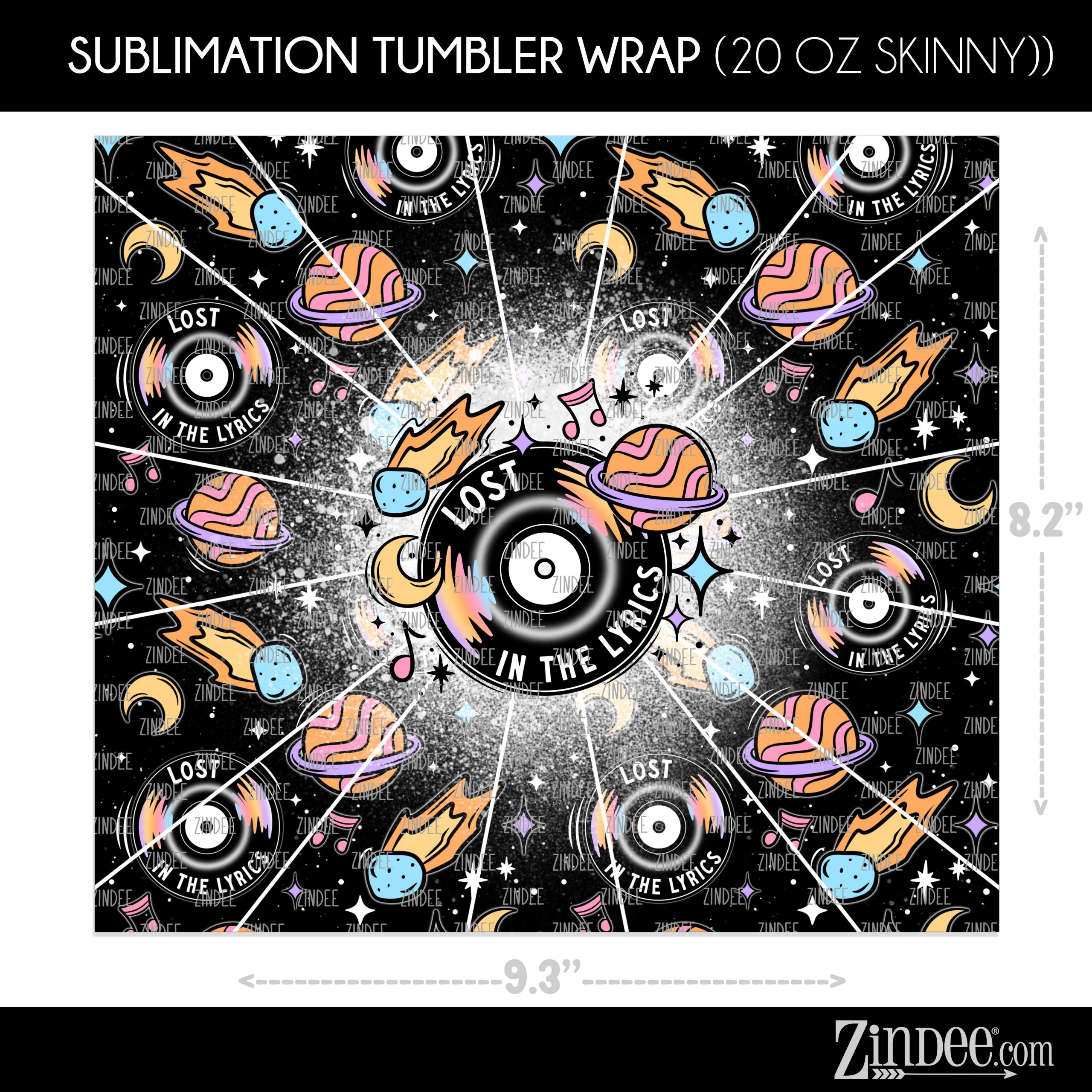 Lost In Lyrics (Sublimation Wrap) 20 oz Skinny - Image 2