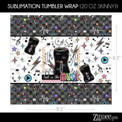 Alternative view of Lost In The Music (Sublimation Wrap) 20 oz Skinny