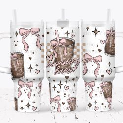 Morning Brew Girly UV DTF Tumbler Wrap 40oz