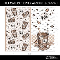 Alternative view of Morning Brew Skull (Sublimation Wrap) 20 oz Skinny