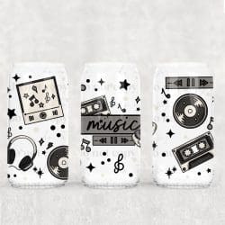 Music Collage UV DTF Can Wrap