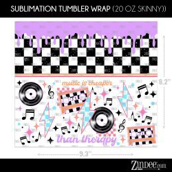 Alternative view of Music Therapy (Sublimation Wrap) 20 oz Skinny