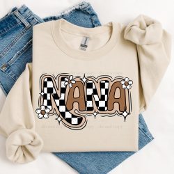 Nana Checkered DTF Transfer