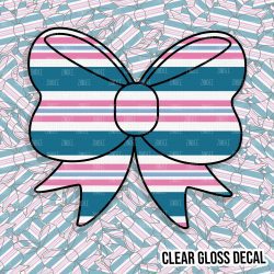 Newborn Blanket Simple Bow Kiss Cut Sticker (CLEAR GLOSS)
