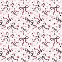Pink Bow Hearts seamless (vinyl)