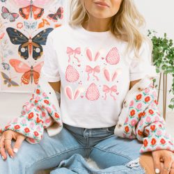 Pink Easter Grid DTF Transfer