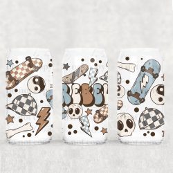 Rebel Skulls UV DTF Can Wrap