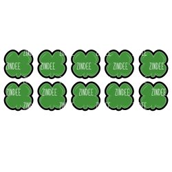 Alternative view of Shamrock Clover .5 inch (shaker filler) NO HOLE (10 pack)