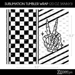 Alternative view of Skellie Hands (Sublimation Wrap) 20 oz Skinny