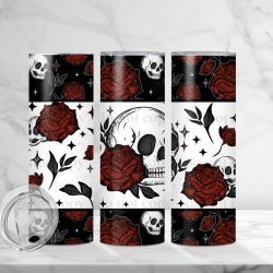 Skull Rose (Sublimation Wrap) 20 oz Skinny