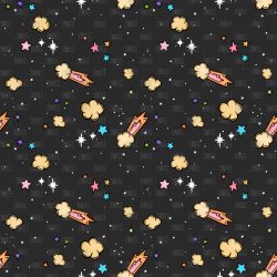 Space Popcorn Black seamless (vinyl)