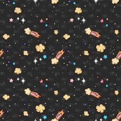 Space Popcorn Black seamless (vinyl)