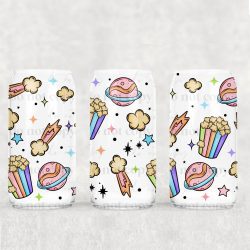 Space Popcorn UV DTF Can Wrap