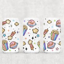 Space Popcorn UV DTF Can Wrap