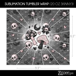 Alternative view of Spooky Love Shrooms (Sublimation Wrap) 20 oz Skinny