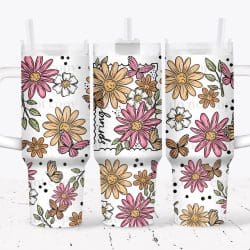 Spring Stamp UV DTF Tumbler Wrap 40oz
