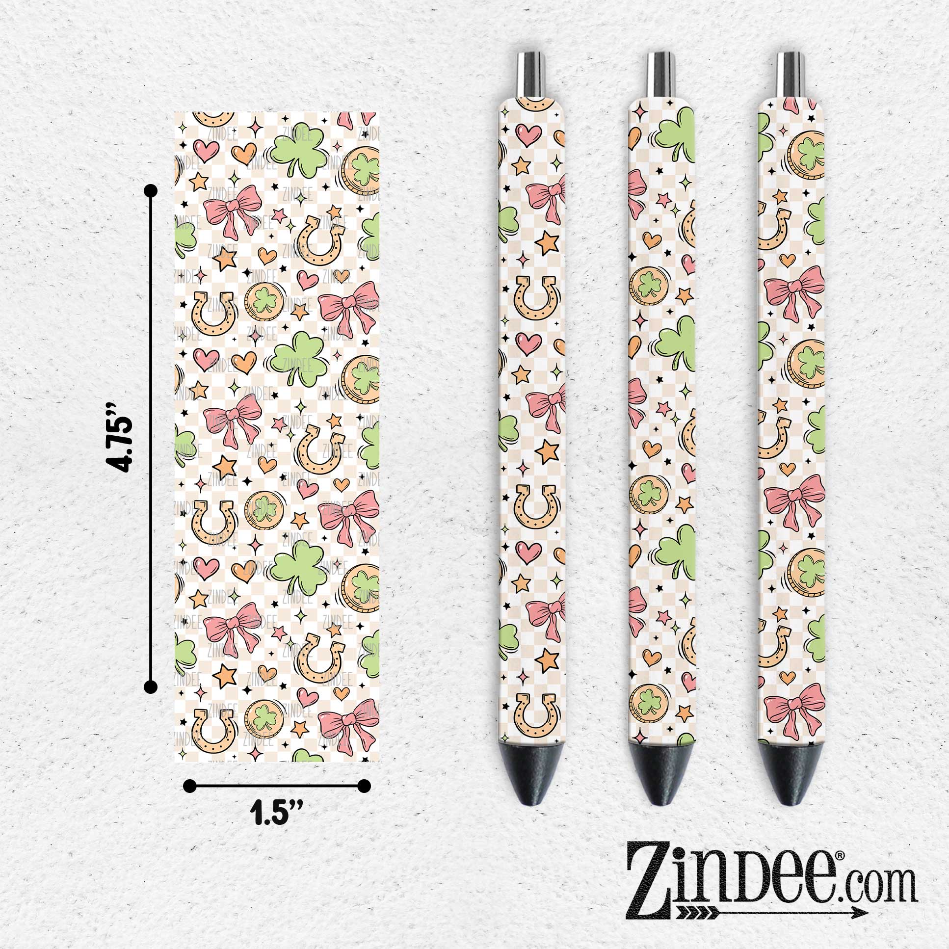 St. Patty Bow VINYL Pen Wrap
