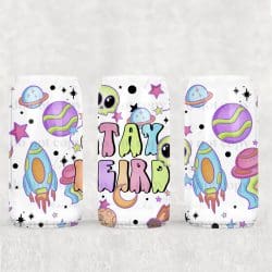 Stay Weird Alien UV DTF Can Wrap