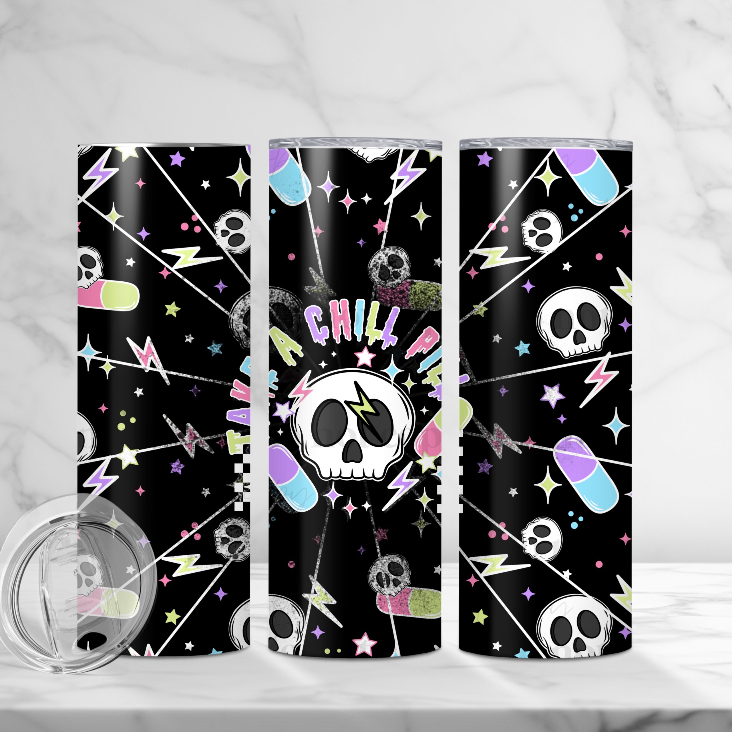 Take A Chill Pill (Sublimation Wrap) 20 oz Skinny