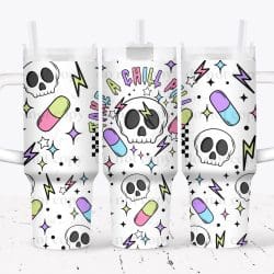 Take A Chill Pill UV DTF Tumbler Wrap 40oz
