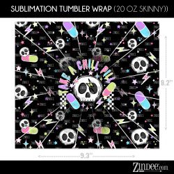 Alternative view of Take A Chill Pill (Sublimation Wrap) 20 oz Skinny