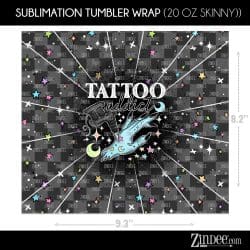 Alternative view of Tattoo Addict (Sublimation Wrap) 20 oz Skinny